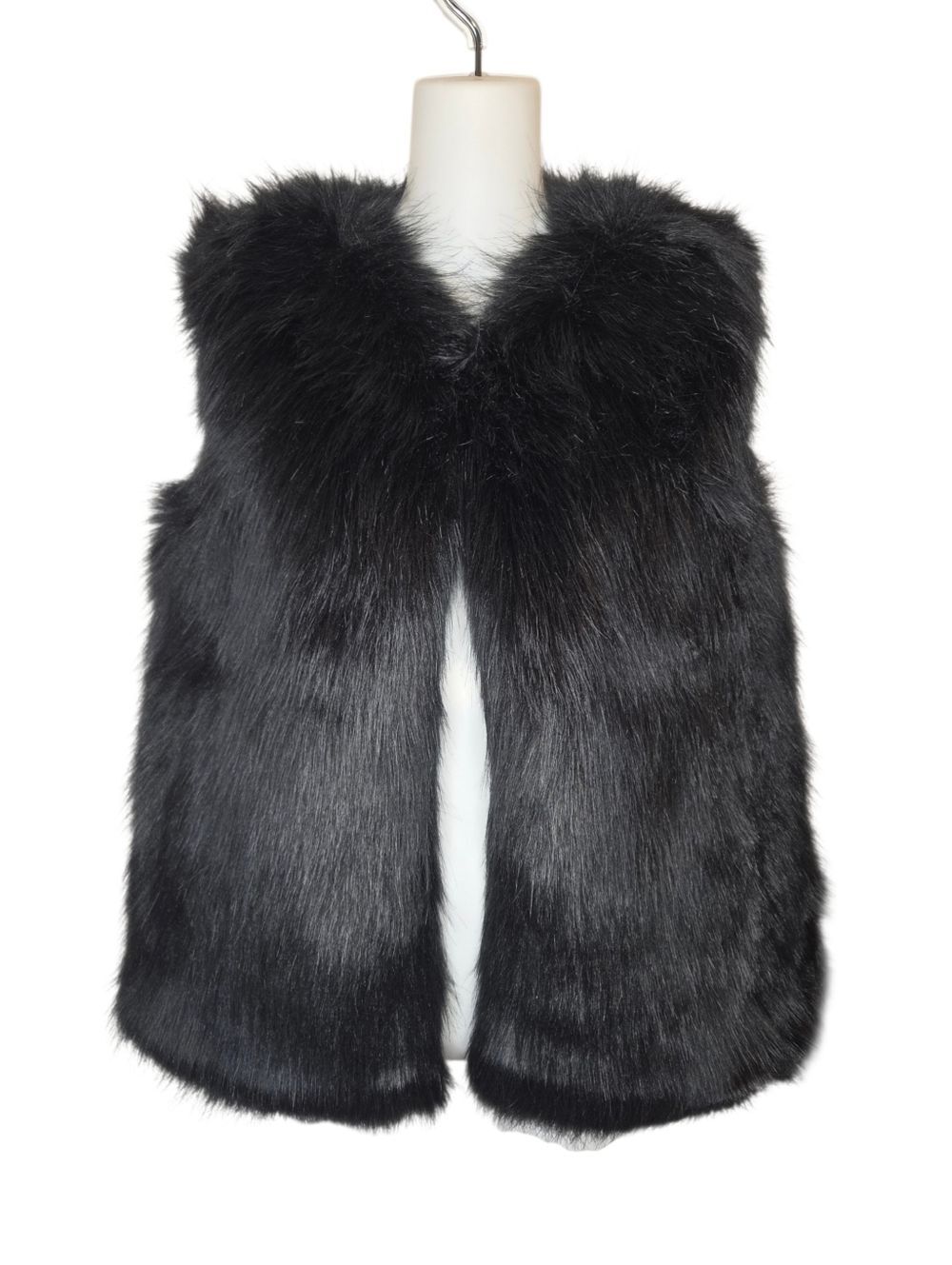 SOREL Nwt Park City Black Faux Vegan Plush Fur Vest XXS
